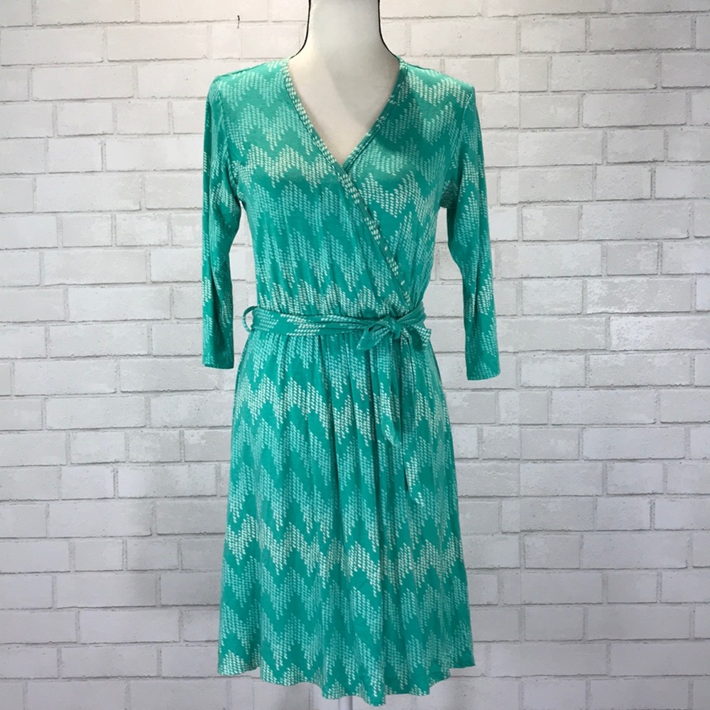 🌲 Pixley Ohara Faux Wrap Tie Waist Knit Dress